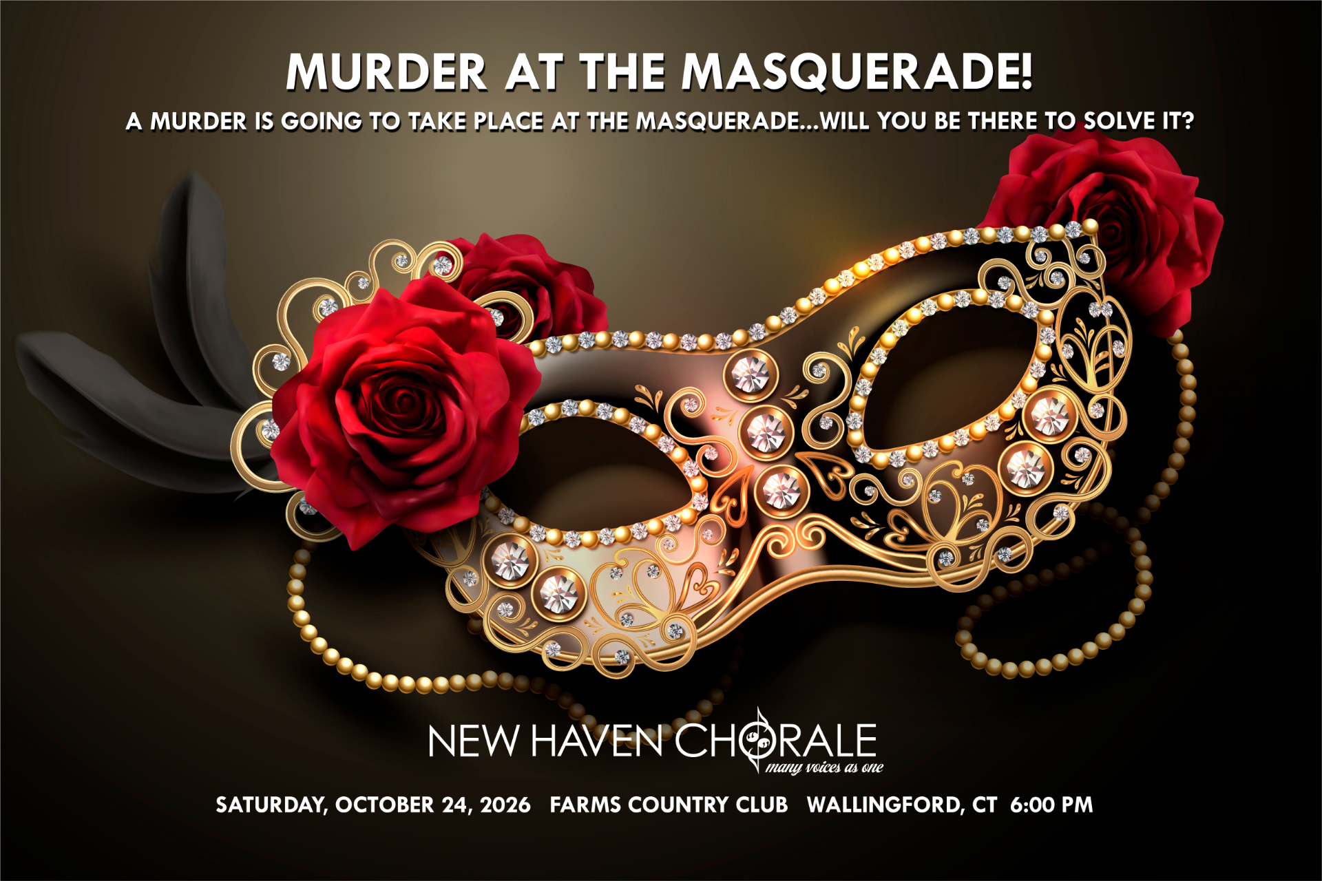 Masquerade Murder Mystery Gala hosted by New Haven Chorale